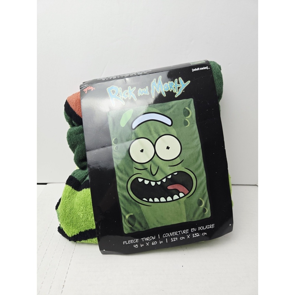 Rick & Morty‎ Pickle Rick blanket throw NEW Just Funky 45x60"